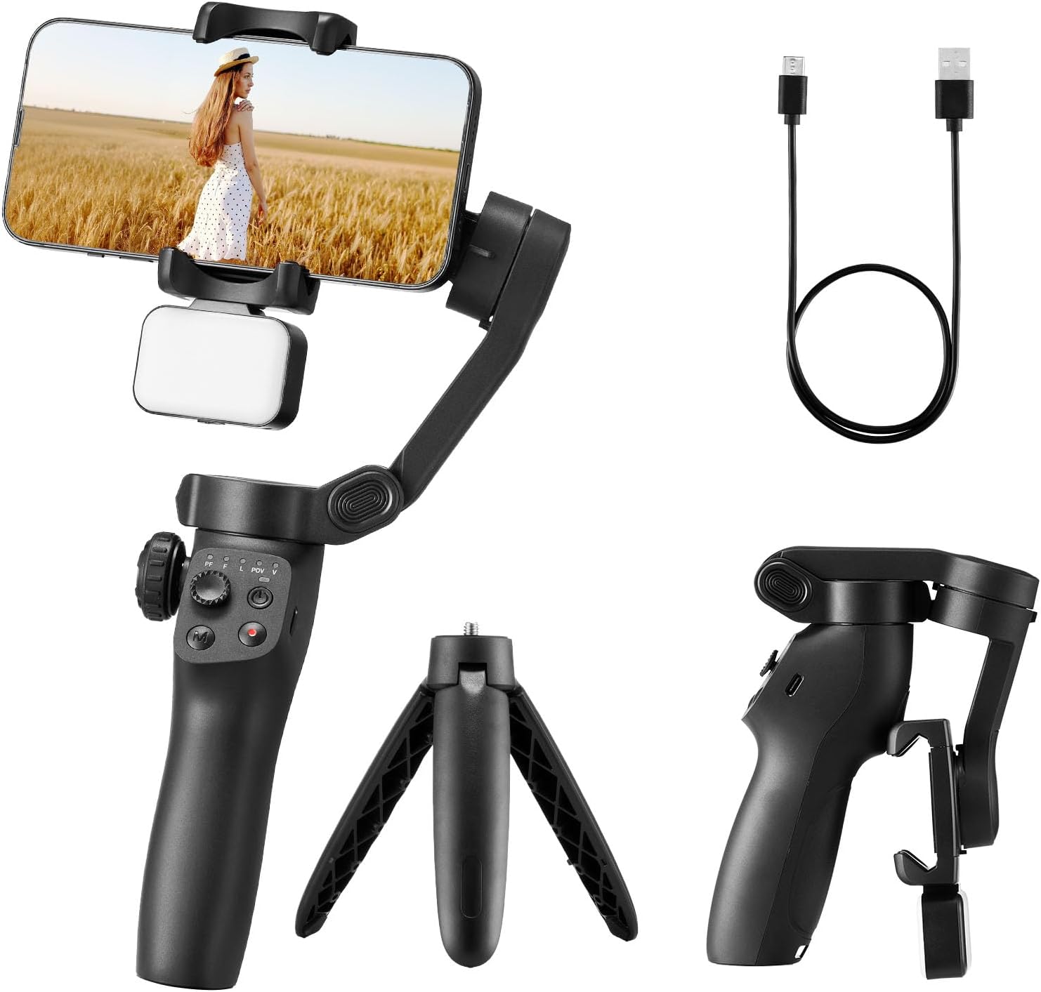 VEVOR Gimbal Stabilizer for Smartphone with 3-Axis Stabilization