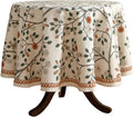Designer Floral Small Round Tablecloth 55in - Wrinkle Resistant