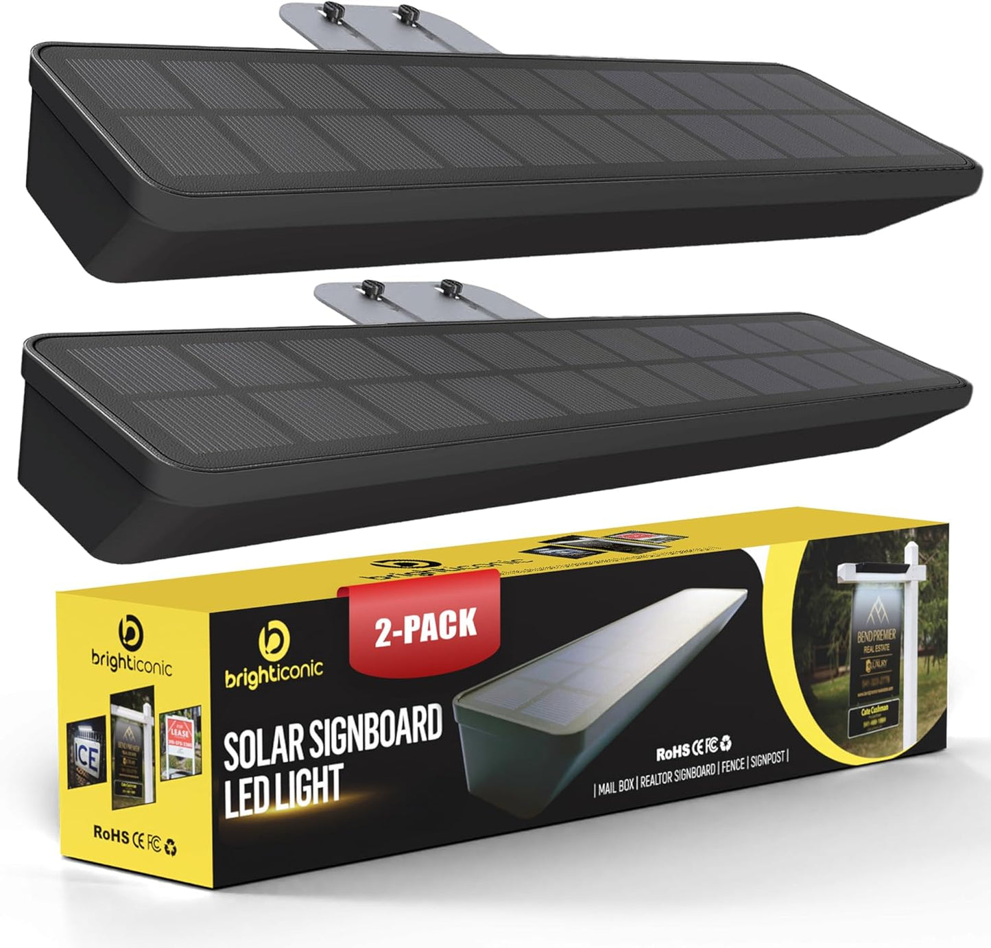 Brighticonics Solar Address Sign Light for Easy Outdoor Visibility
