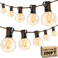 Brightever 200FT Outdoor String Lights Dimmable G40 Globes - Long
