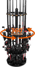 KastKing V16 Fishing Rod Rack With Rotating Base - Holds 16 Rods