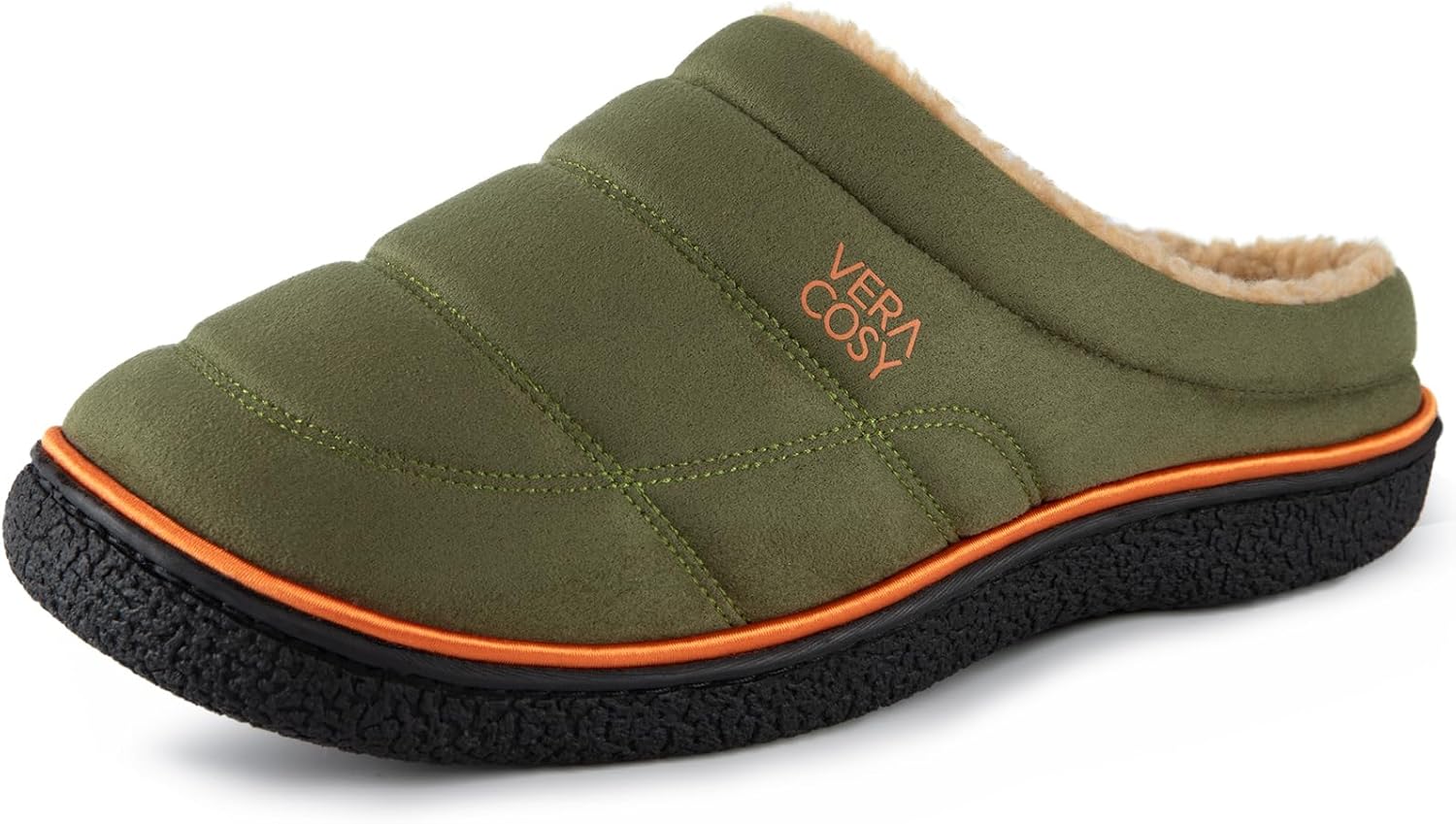 VeraCosy Men's Fuzzy Slip-on Slippers - Cozy Comfort