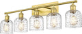 zeyu 34.8ft Gold Bathroom Wall Light, 5-Light Vanity - Retro