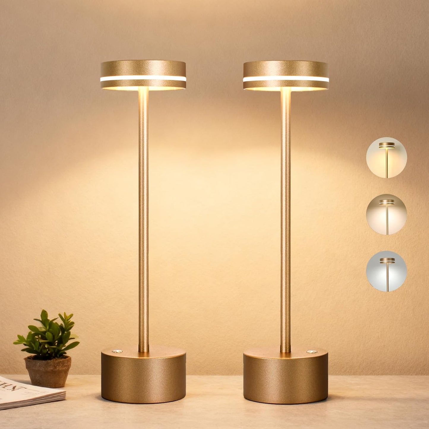 Portable Rechargeable Table Lamp with Touch Control and Dimming