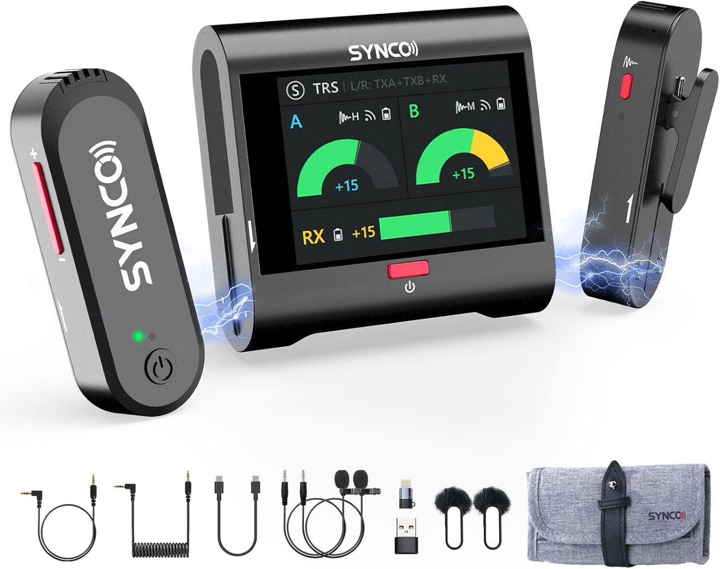 SYNCO G3 Pro Wireless Microphone with Touch Screen for Creators