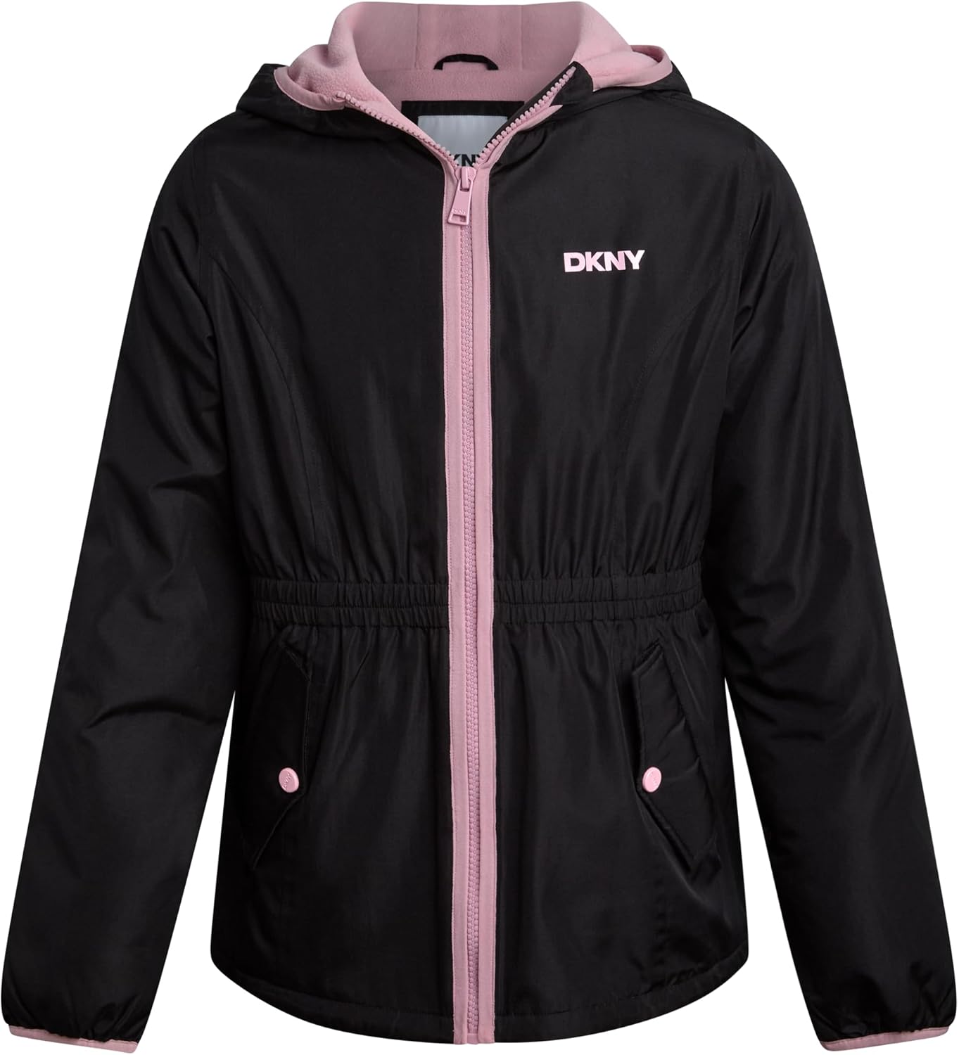 DKNY Girls Fleece Jacket - Stylish Lightweight Fall Outerwear