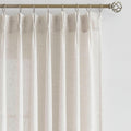 Vision Home Natural Pinch Pleated Semi Sheer Curtains 42in x 63in