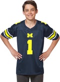 Youth Michigan NCAA Football Jersey - Touchdown Pass V-Neck