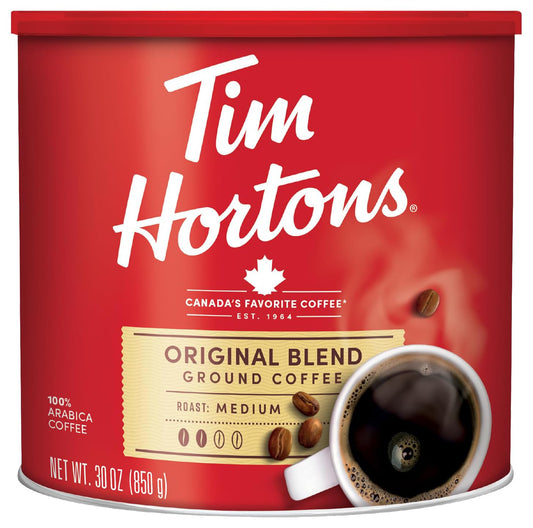 Tim Hortons Original Blend Ground Coffee - 30oz Can