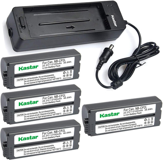 Kastar Battery x4 + Charger BG-CP200 for Canon SELPHY Printers