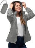 33,000ft Women's Rain Jacket Waterproof Lightweight Packable - Travel