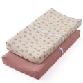 Blissful Diary Muslin Changing Pad Cover 2Pack - Soft Breathable