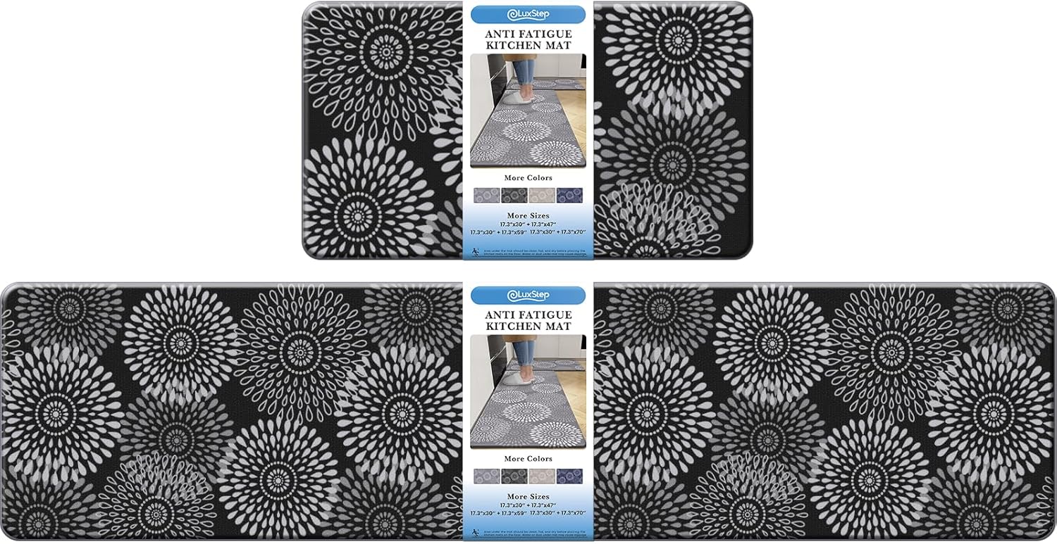 LuxStep Anti-Fatigue Kitchen Mats for Comfort and Safety