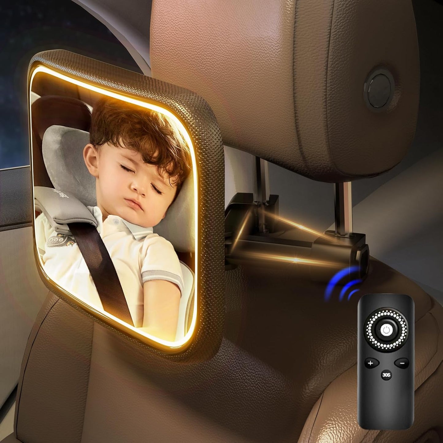 Rechargeable Baby Car Mirror - Clear Vision