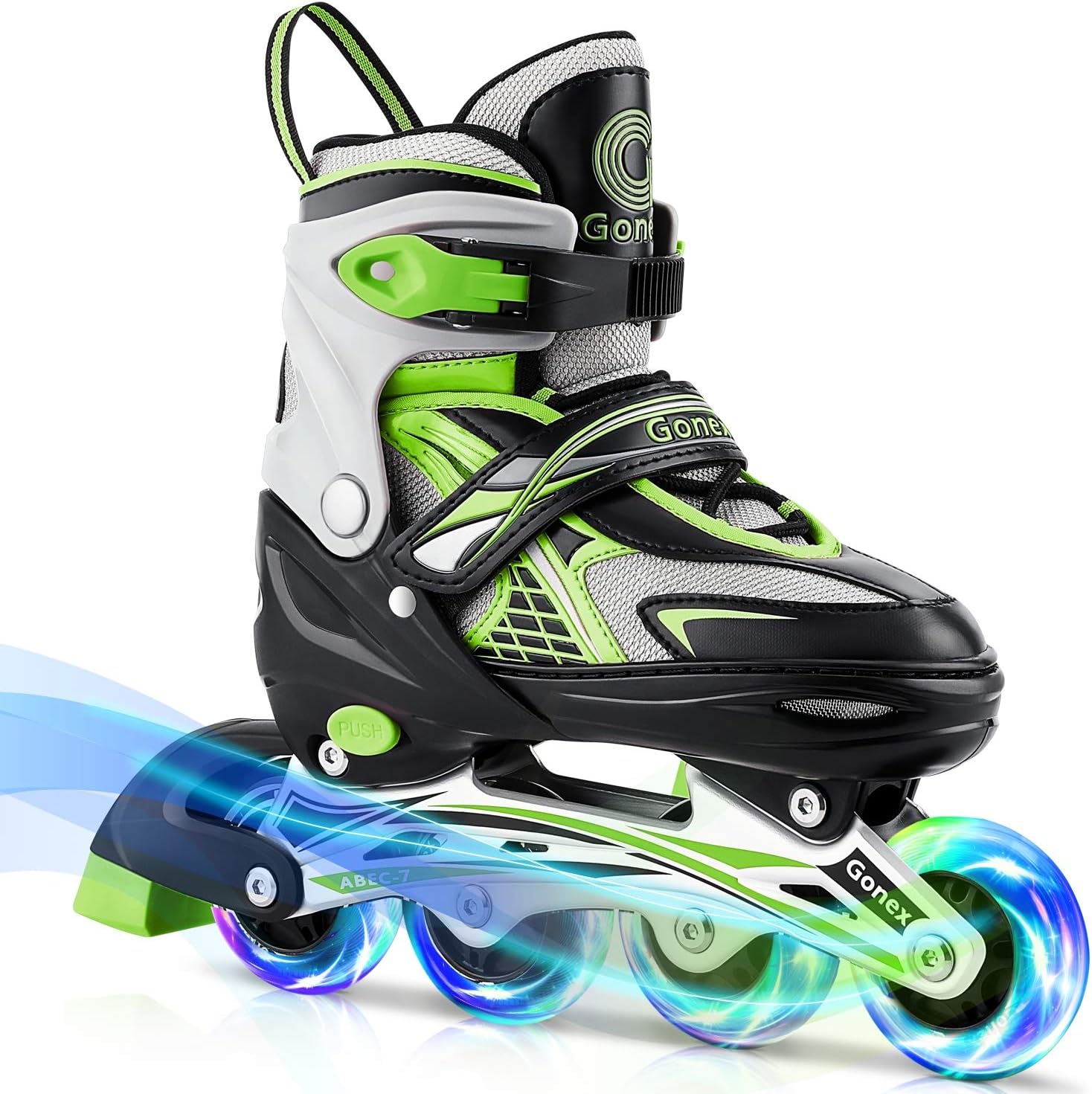 Gonex Adjustable Inline Skates for Kids with Light Up Wheels