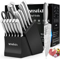 MOSFiATA 17-Piece Japanese Stainless Steel Knife Set for Kitchen