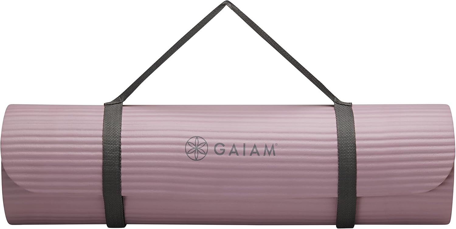 Gaiam Extra-Thick Yoga Mat: Non-Slip & Portable