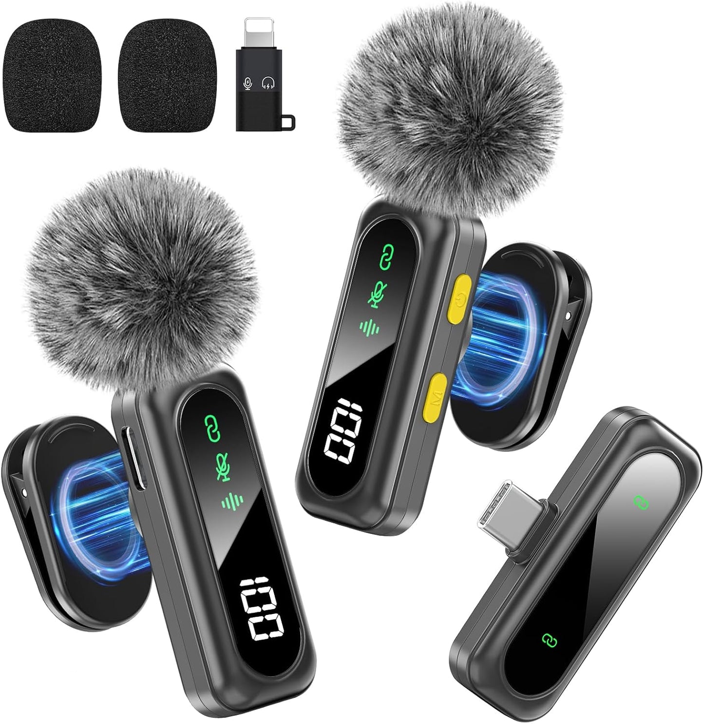 Wireless Microphone for iPhone and Android with Noise Reduction