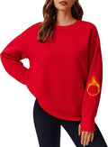 PINSPARK Womens Oversized Sweatshirt with Thumbholes and Pockets