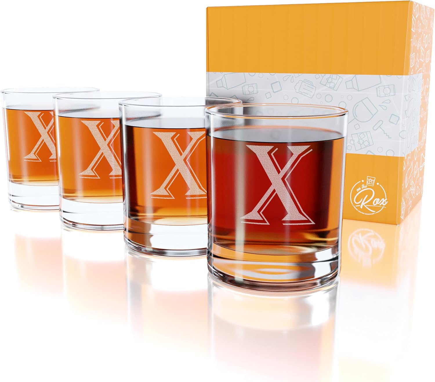 Engraved Heavy Base Rocks Glasses Set - Perfect for Gifting