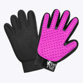 Pet Grooming Gloves Pink with 259 Silicone Tips - Fits All Hands