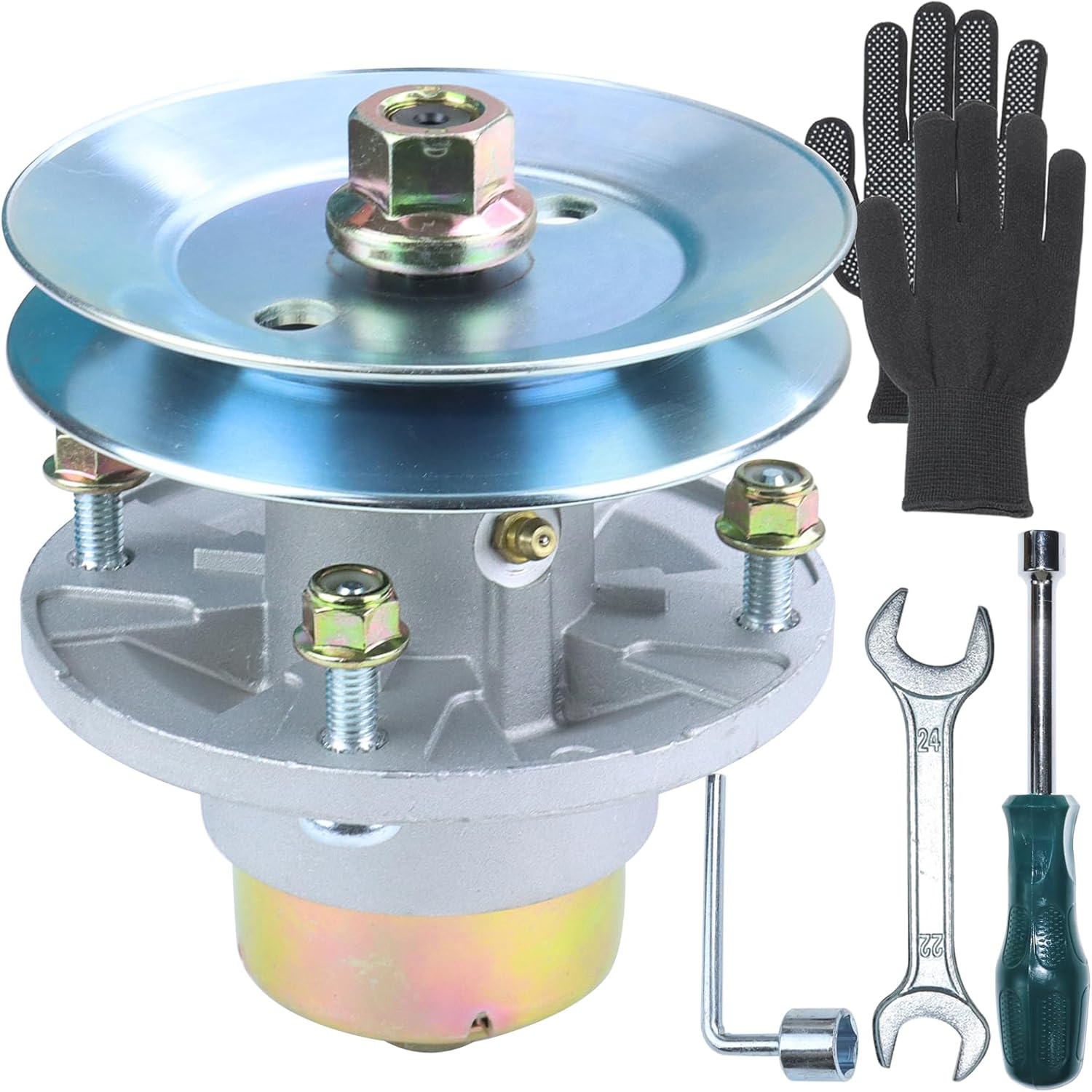 Greased AM144608 Spindle Assembly Kit for John Deere Tractors