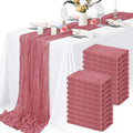 Cheesecloth Table Runner 21 x 120 in 20-Pack Dusty Rose - Rustic Boho