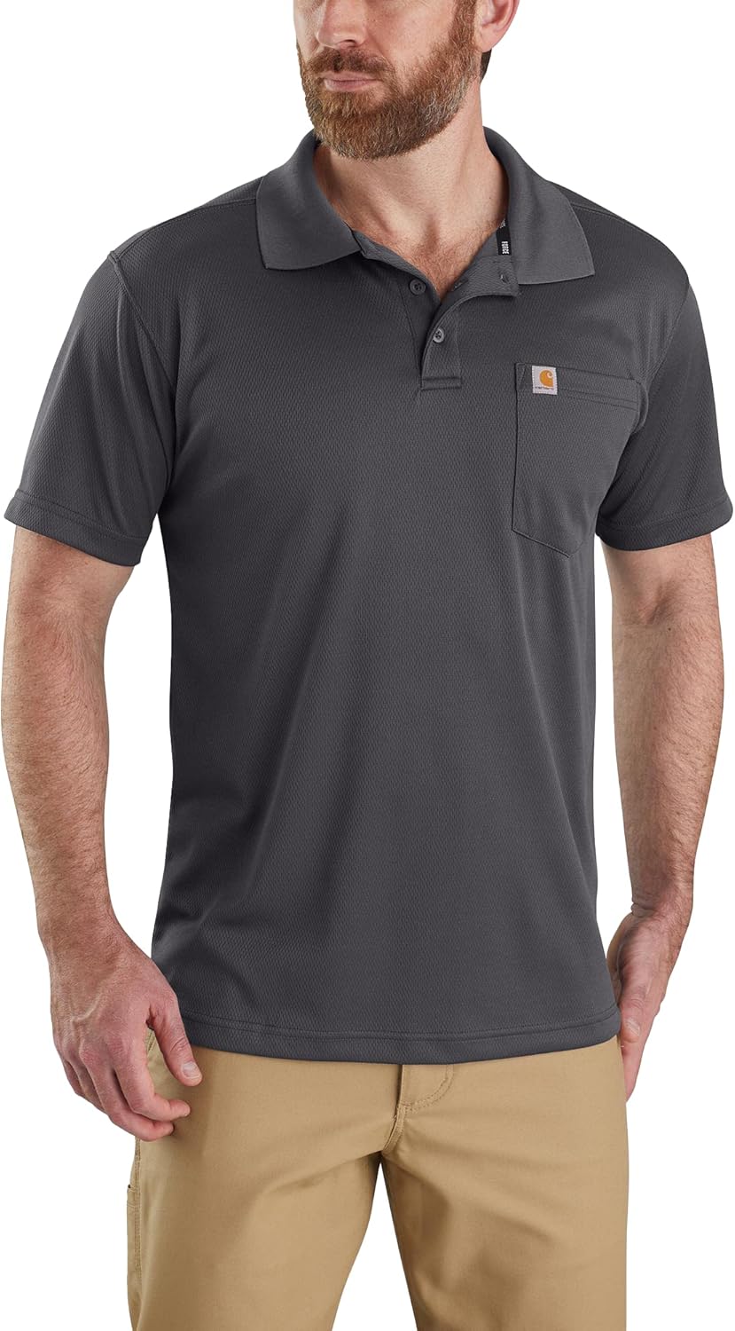 Carhartt Men's Force Relaxed Fit Lightweight Polo for Comfort