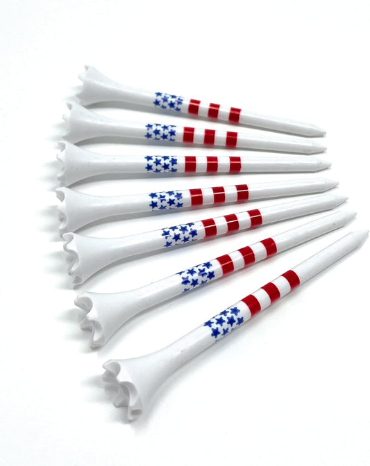 100 Pack American Flag Golf Tees - Patriotic Pride