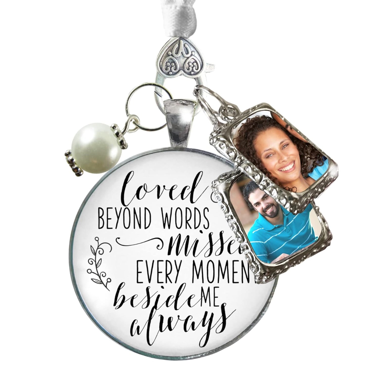 Bouquet Picture Charm Customized for Wedding Remembrance