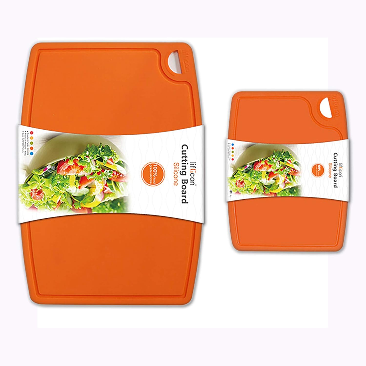 Thick Silicone Cutting Boards Set of 2 for Kitchen Use