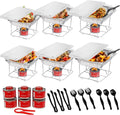 Disposable Chafing Dish Buffet Set 6 Pack - Complete Party Warmers