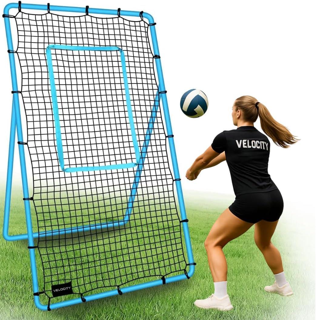 VELOCITY Adjustable Volleyball Rebounder Net for Training Skills