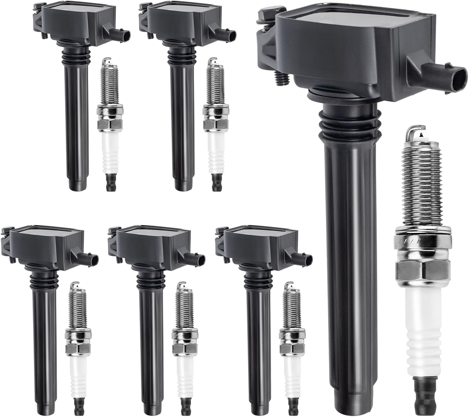 Ignition Coil Pack and Iridium Spark Plugs Set for Chrysler Dodge