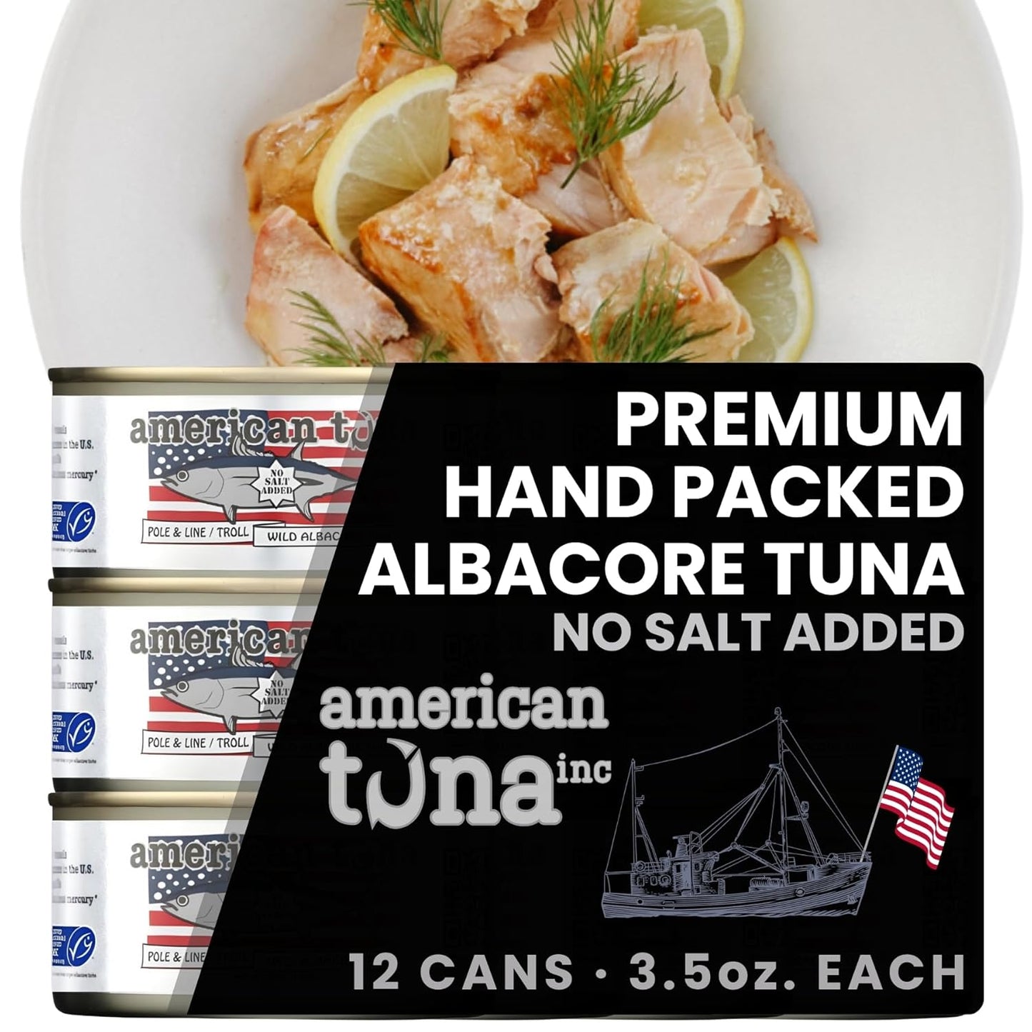 Sushi-grade Wild Albacore Tuna Fish - Sustainably Caught Cans