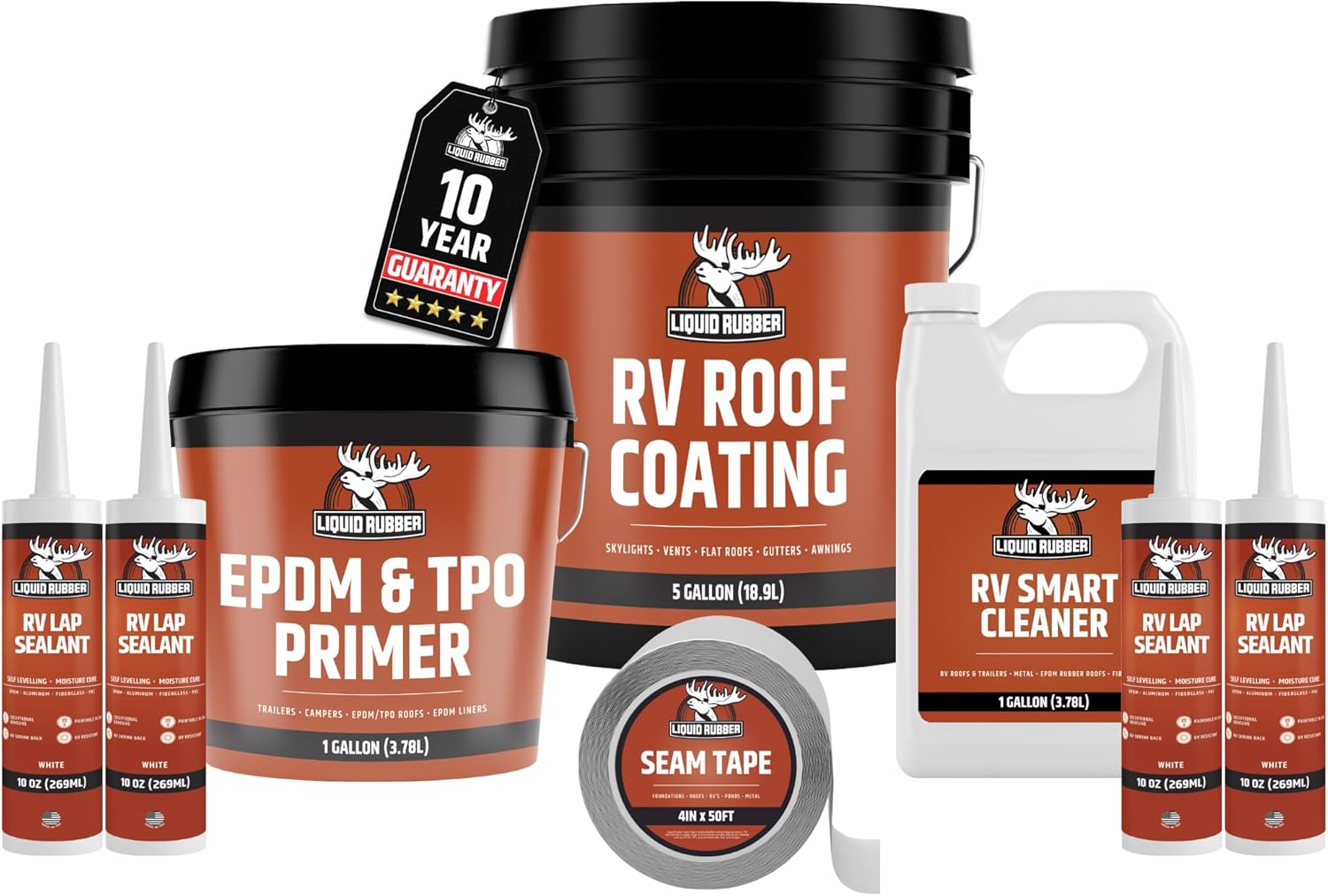 Liquid Rubber RV Roof Coating Waterproof Sealant Repair Kit