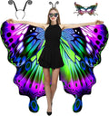 Butterfly Costume for Women with Double-Sided Printing Wings