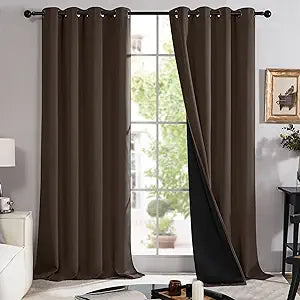 Deconovo 84 Long Blackout Curtains for Total Light Blocking
