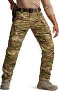 CQR Men's Flex Stretch Tactical Pants - Durable Water Resistant EDC