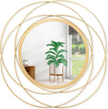 Gold Circle Mirror Wall Decorative Metal Mirror 24in - Classic Accent