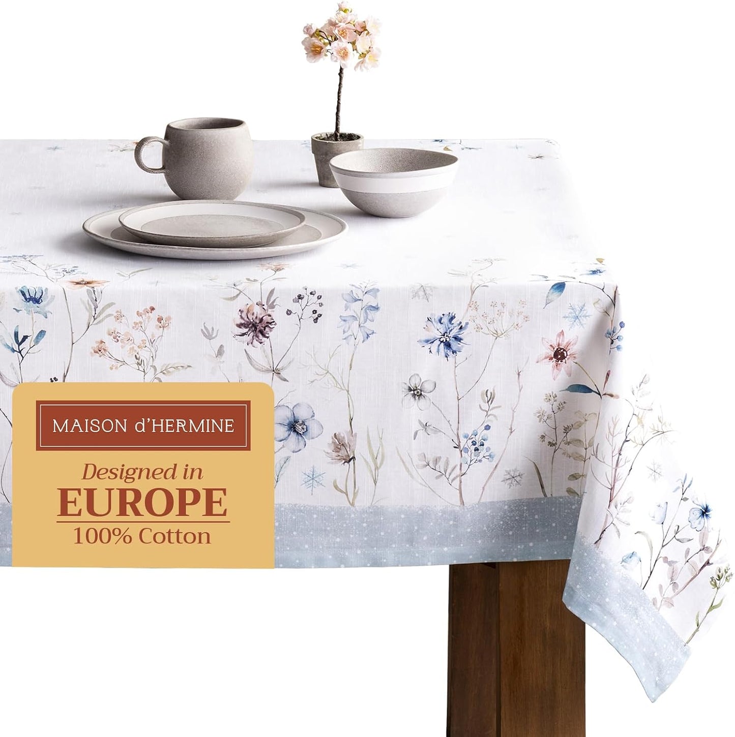 Elegant 100% Cotton Square Tablecloth for All Occasions