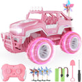 BEZGAR Remote Control Car for Girls - 1:16 Pink Jeep Fun