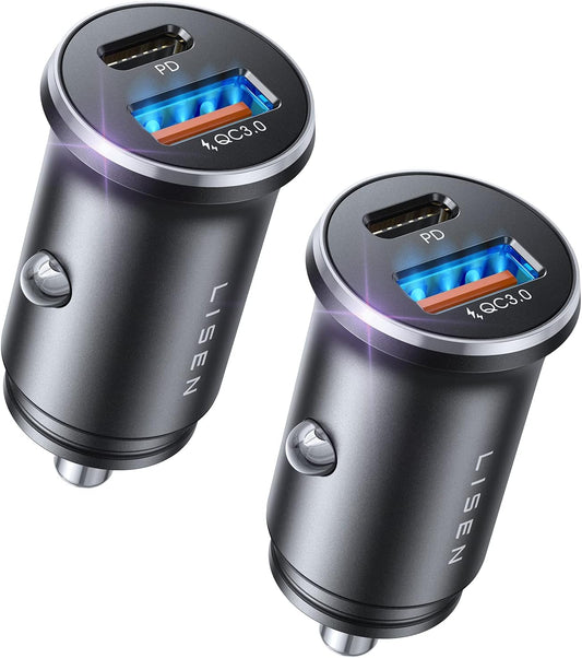 LISEN 54W Fast Car Charger for iPhone & Android