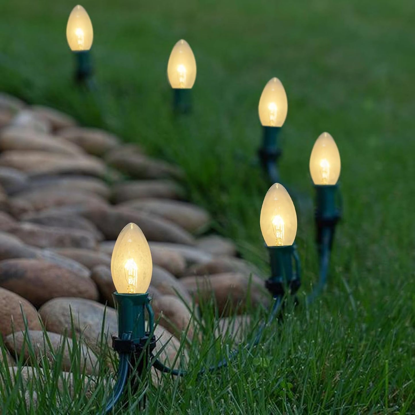Christmas Pathway Lights Outdoor 38Ft String Lights for Yard