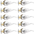 Probrico Privacy Door Handle Lever Polished Chrome 10 Pack - Keyless
