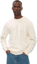 GAP mens Logo Fleece Crew Sweatshirt for Men - Classic Comfort