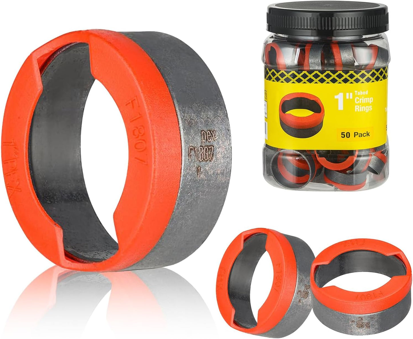 200 Pieces 1-Inch PEX Copper Rings for Plumbing by HeSun