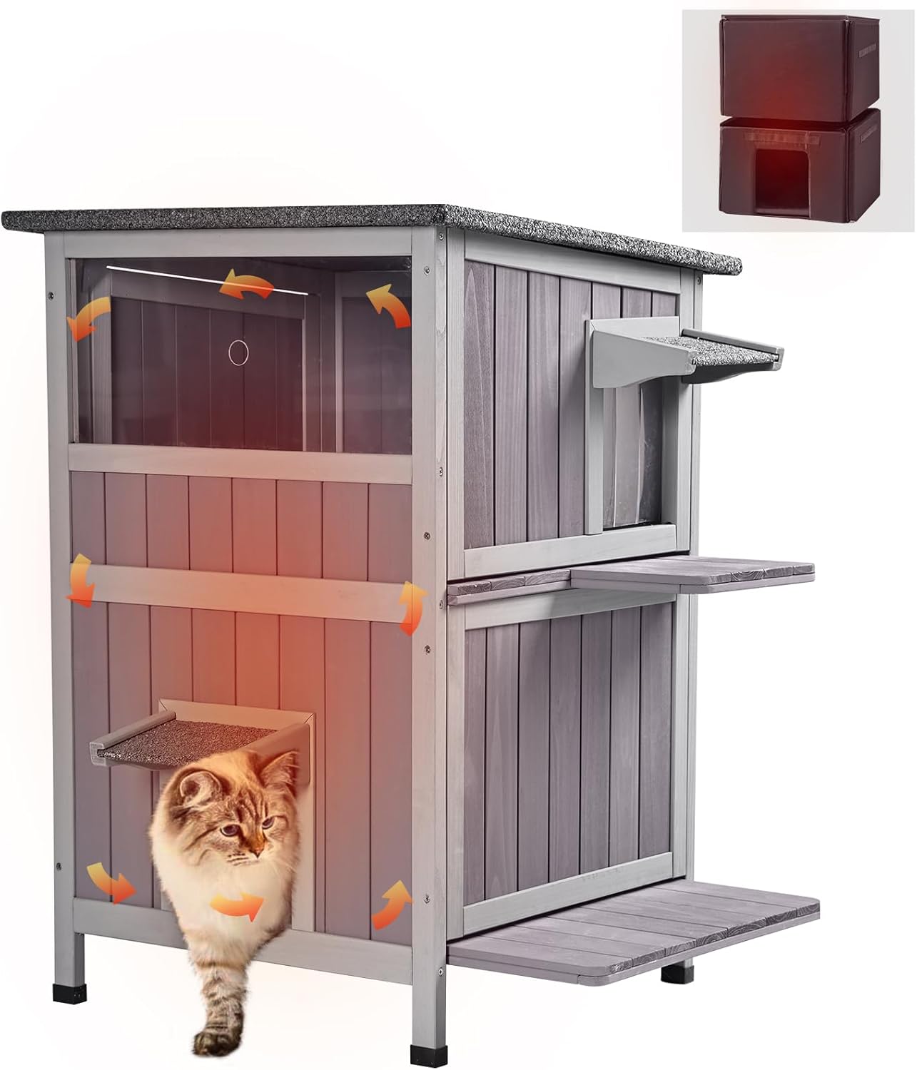 Insulated Feral Cat Shelter for Winter - Warm & Weatherproof