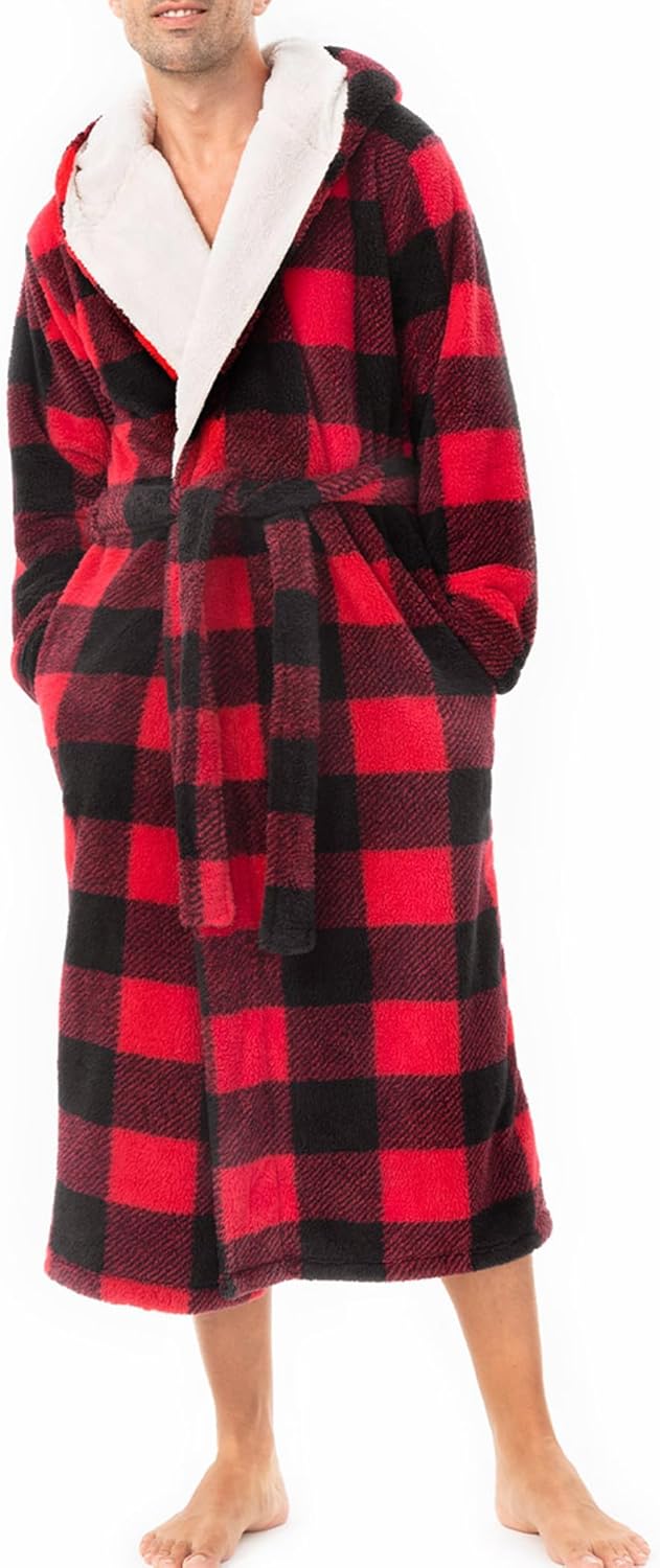 Men's Soft Fleece Plush Robe for Ultimate Warmth and Comfort