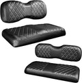 Golf Cart Diamond Seat Covers Kit - 4PCS Front & Rear Fit EZGO/Club
